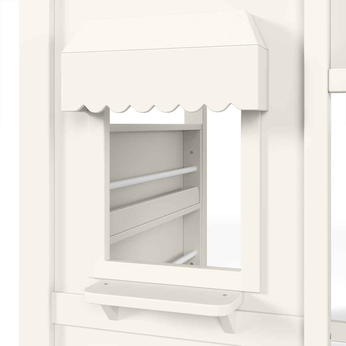 Twin Kids Playhouse Loft Bed with Storage Shelves | OROA Kids