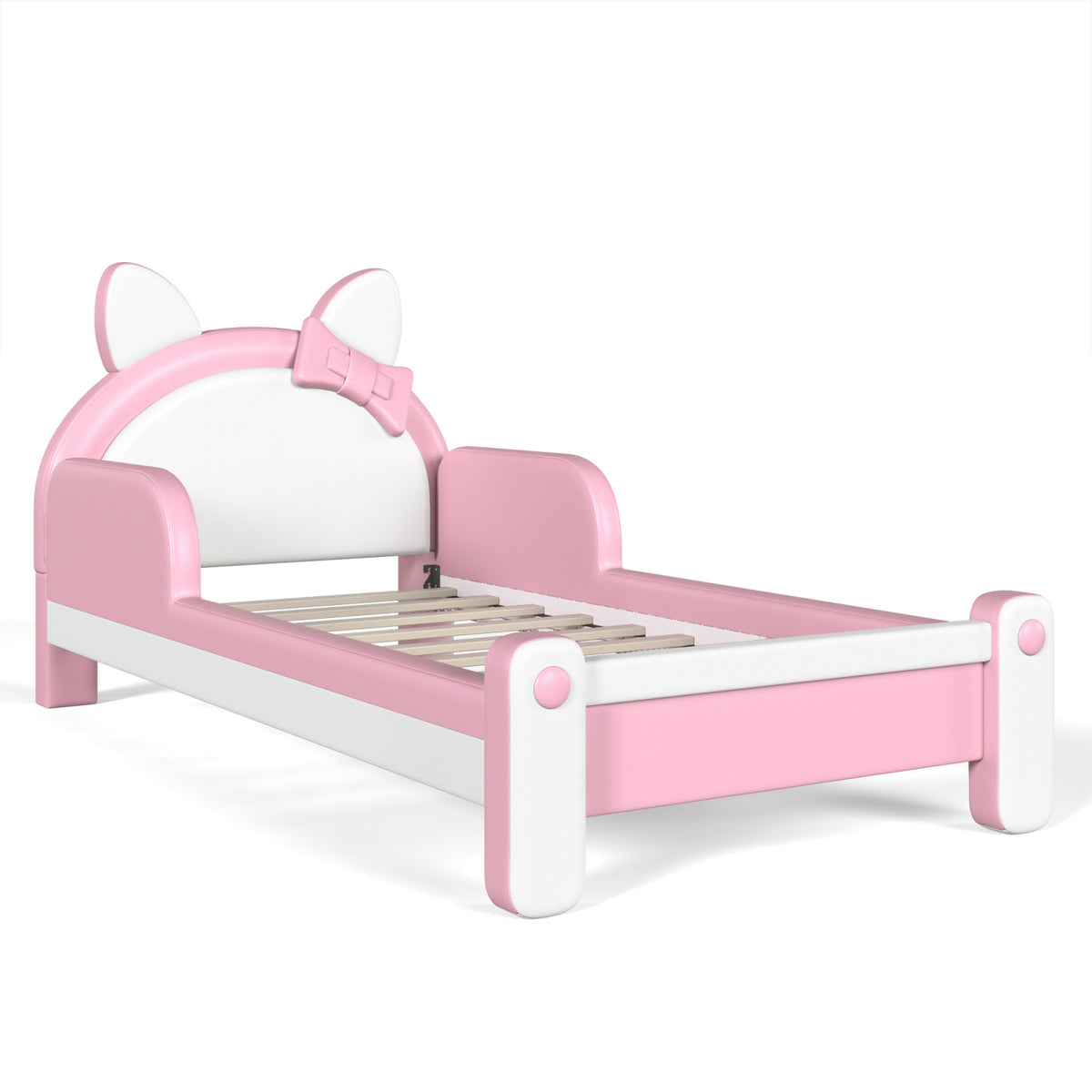 Pink & White Twin Cat Shaped Bed | OROA Kids