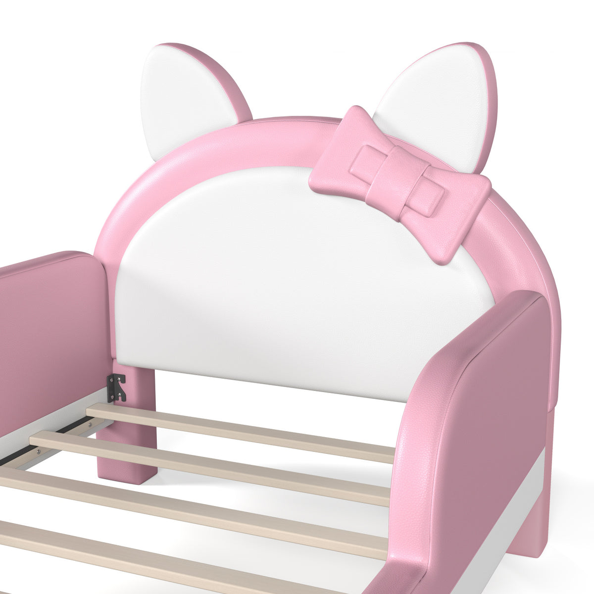 Pink & White Twin Cat Shaped Bed | OROA Kids