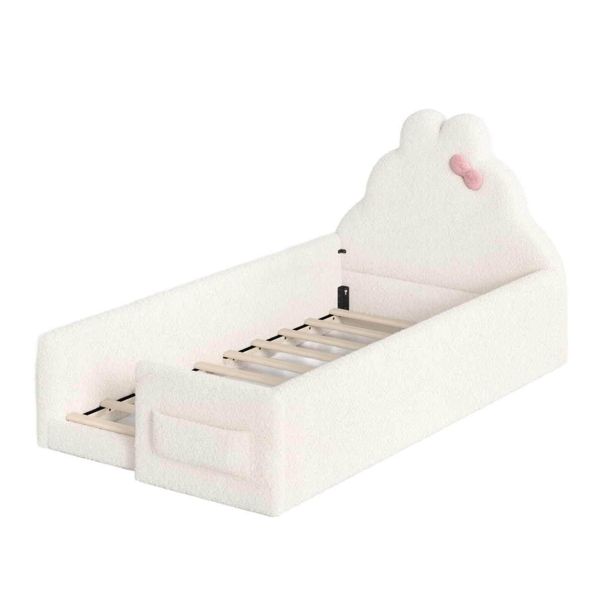 Twin Soft Padded Upholstered Kids Floor Bed - OROA Kids - view 4
