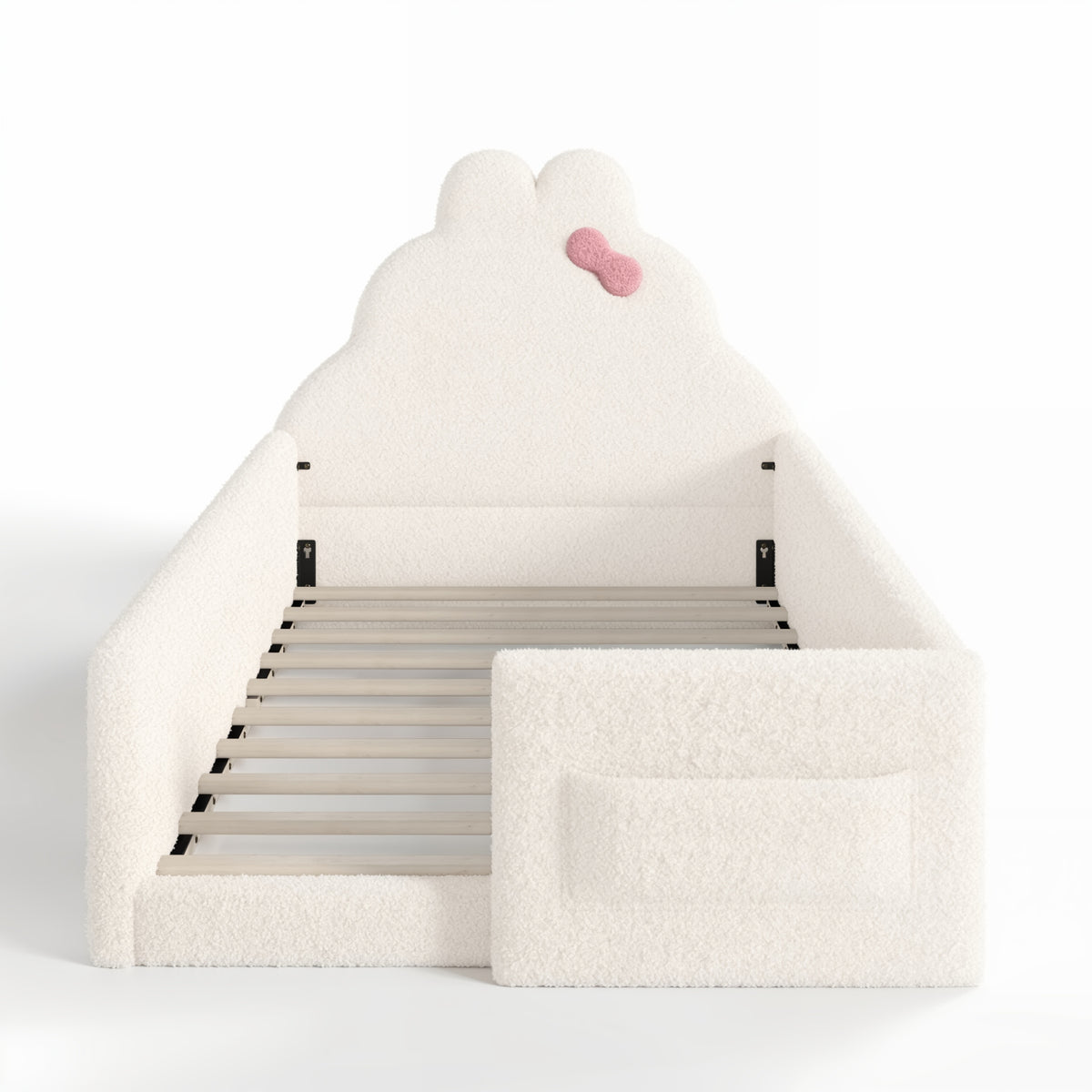 Twin Soft Padded Upholstered Kids Floor Bed - OROA Kids - view 7