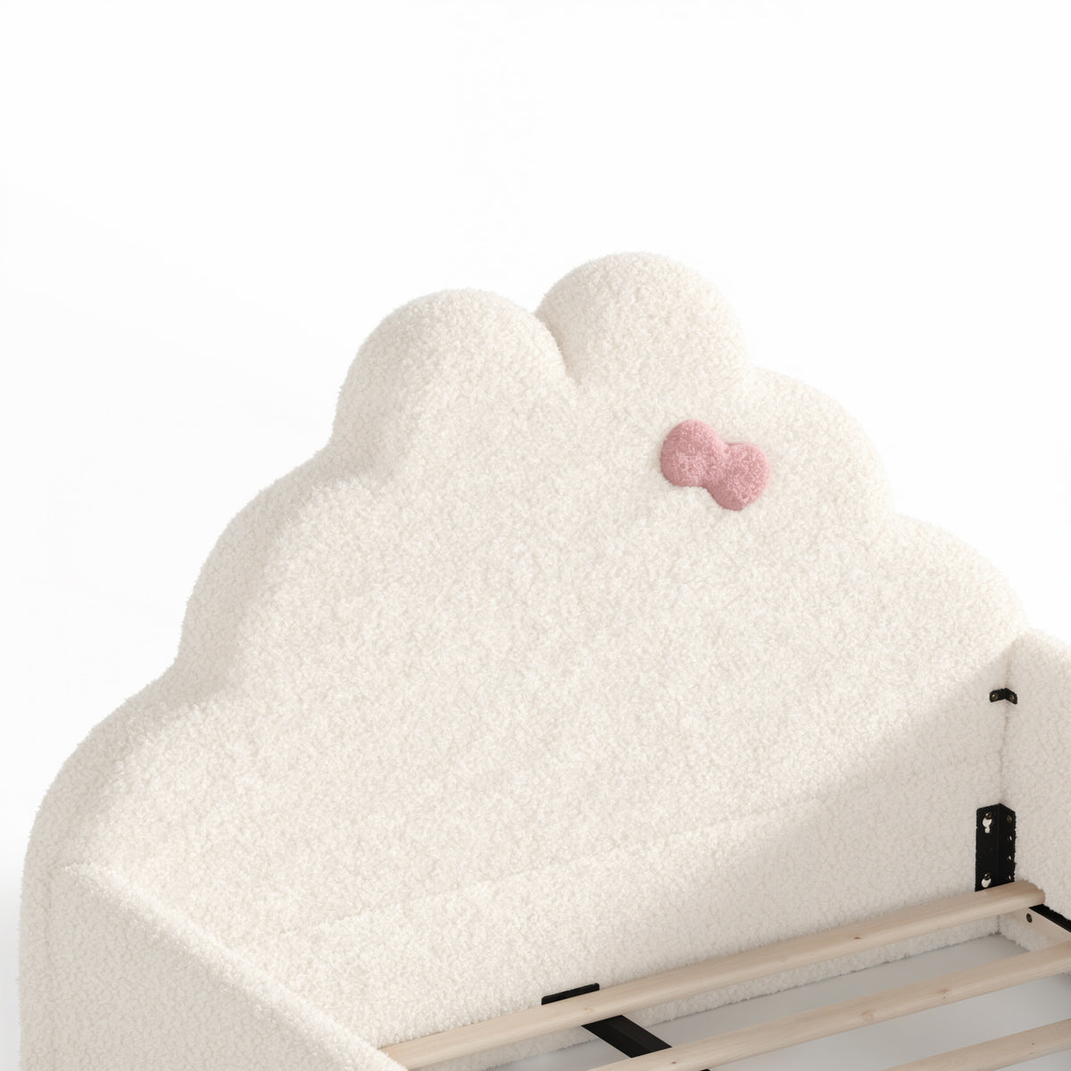 Beige Upholstered Floor Bed | OROA Kids