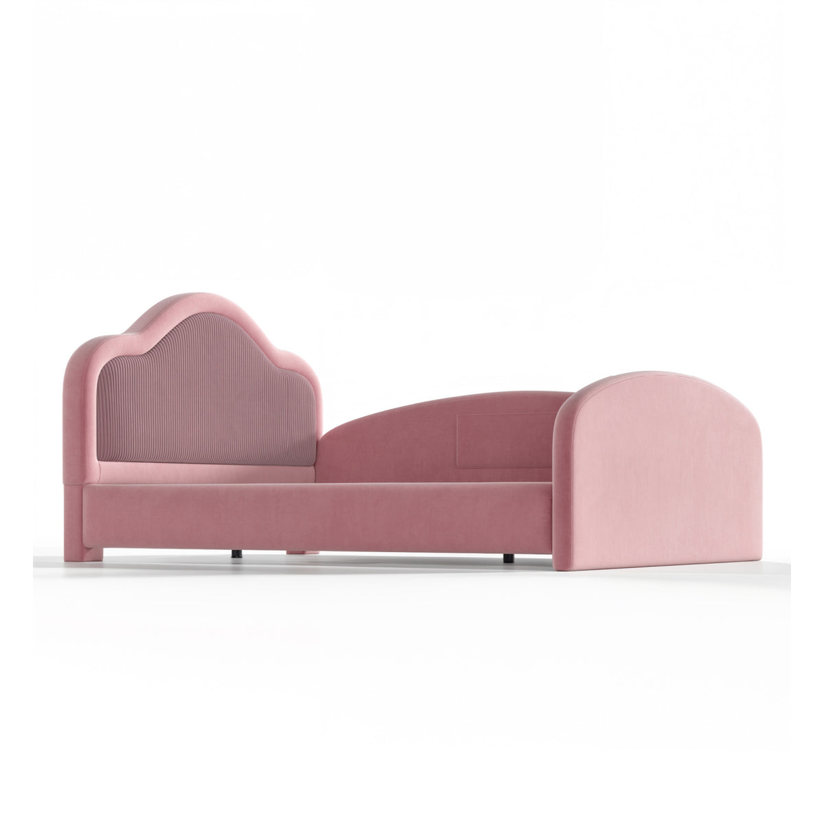 Pink Upholstered Floor Bed | OROA Kids