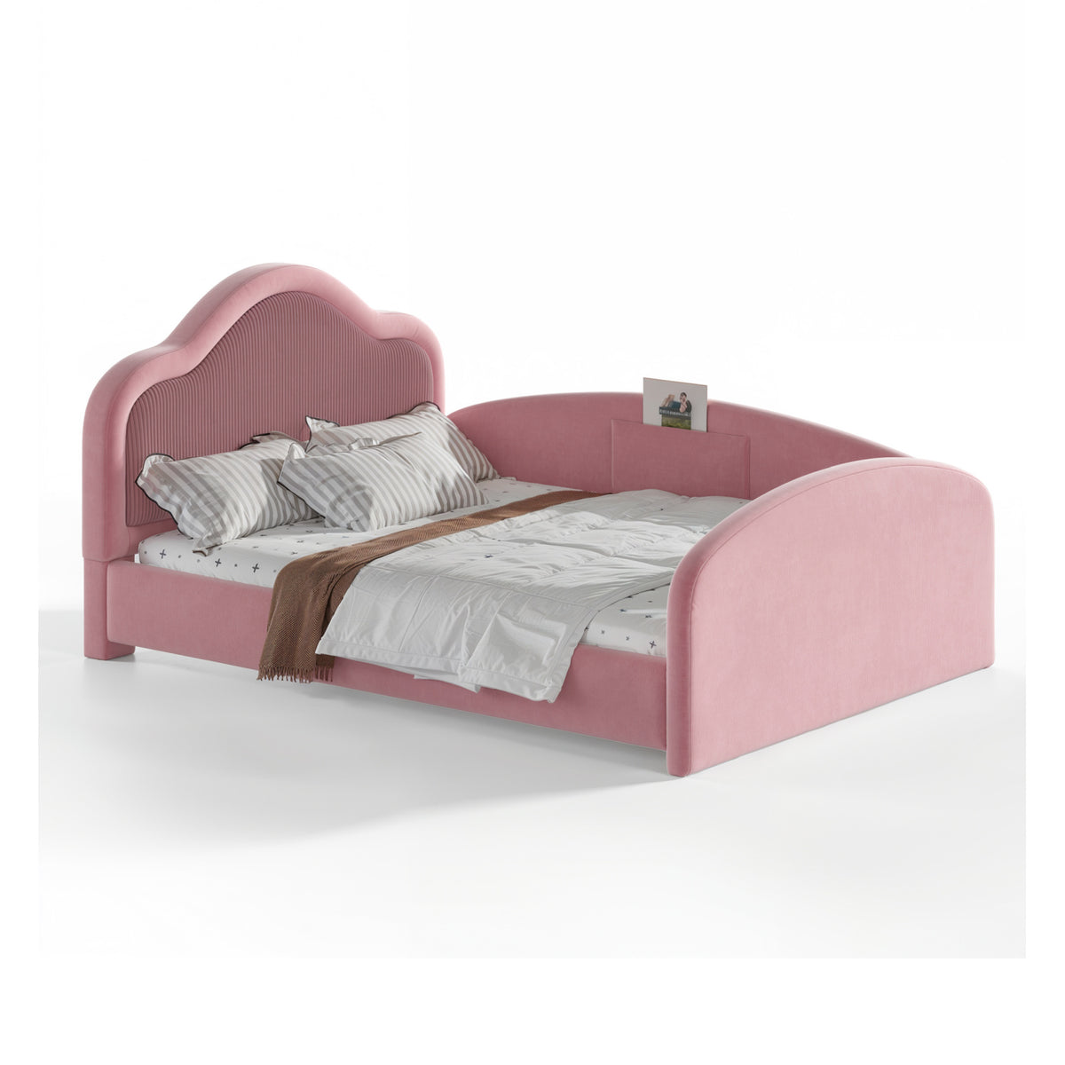 Pink Upholstered Floor Bed | OROA Kids