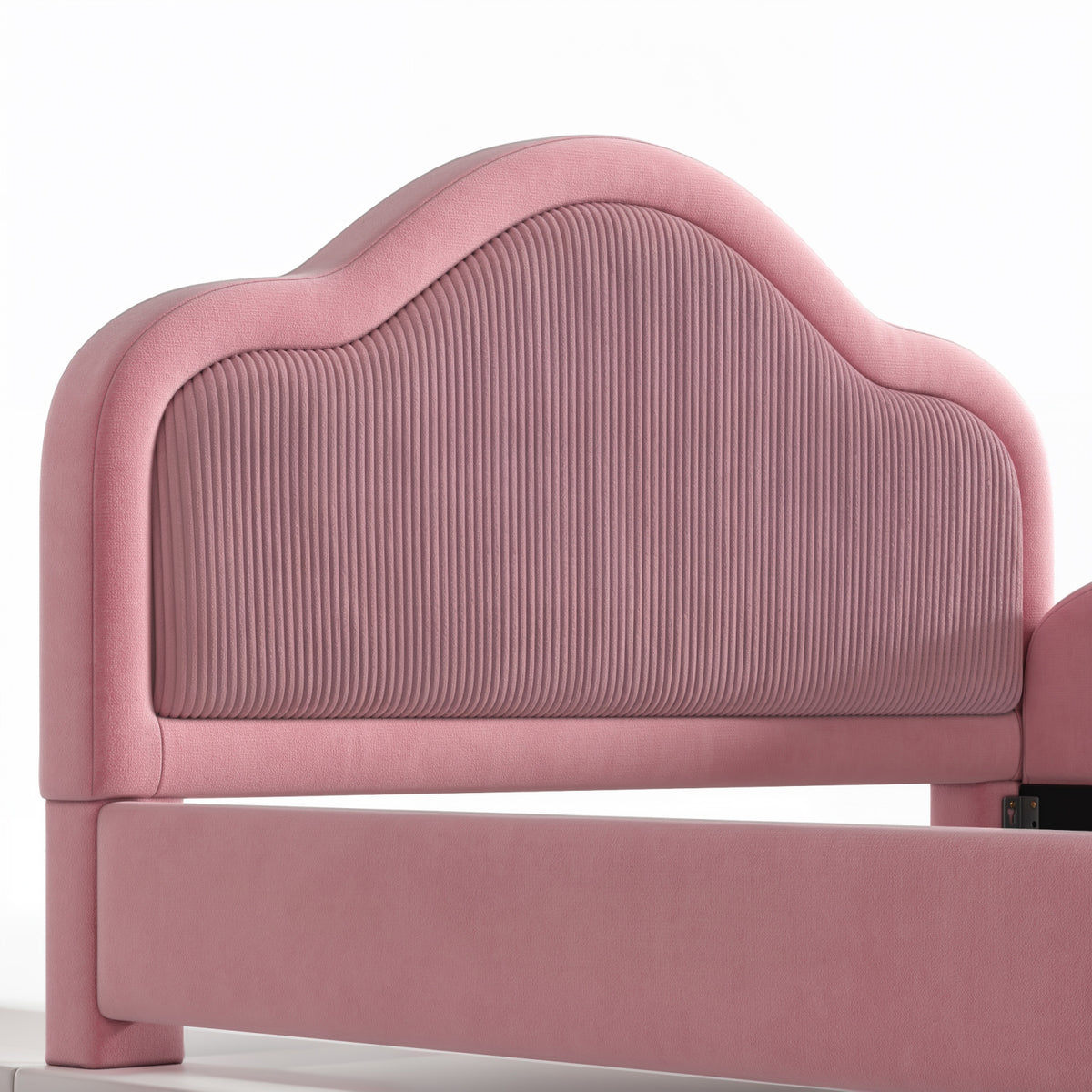 Pink Upholstered Floor Bed | OROA Kids