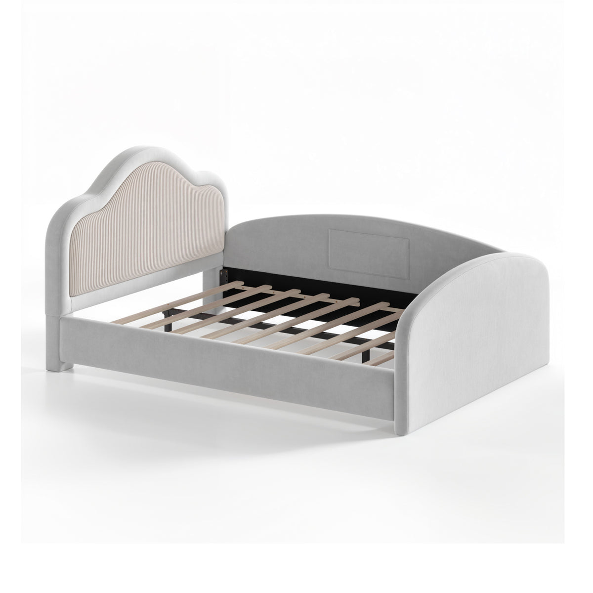 Upholstered Gray Kids Floor bed | OROA Kids