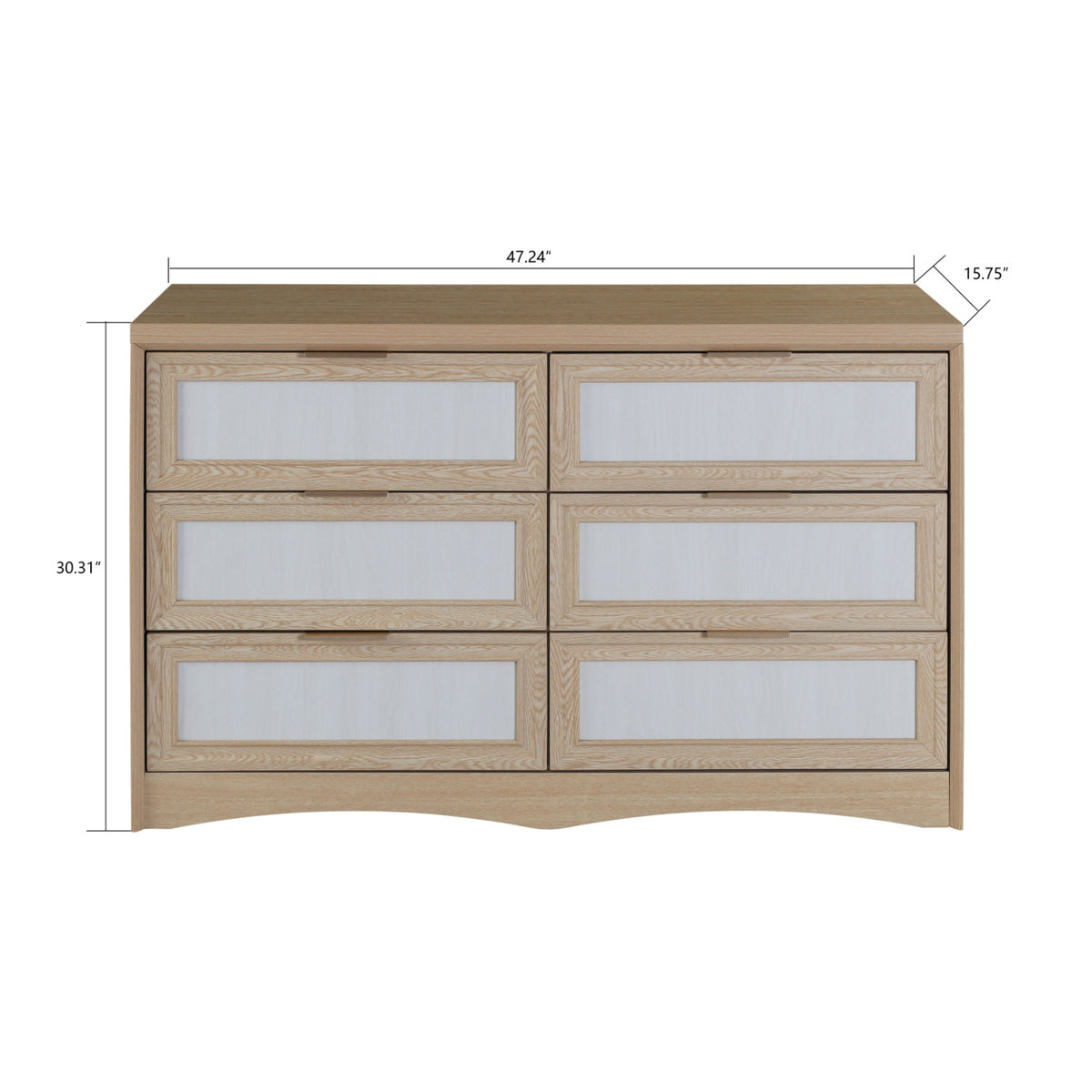 Modern European furniture - Royal Oak Two-Tone Wooden Dressing Table - www.oroa.com