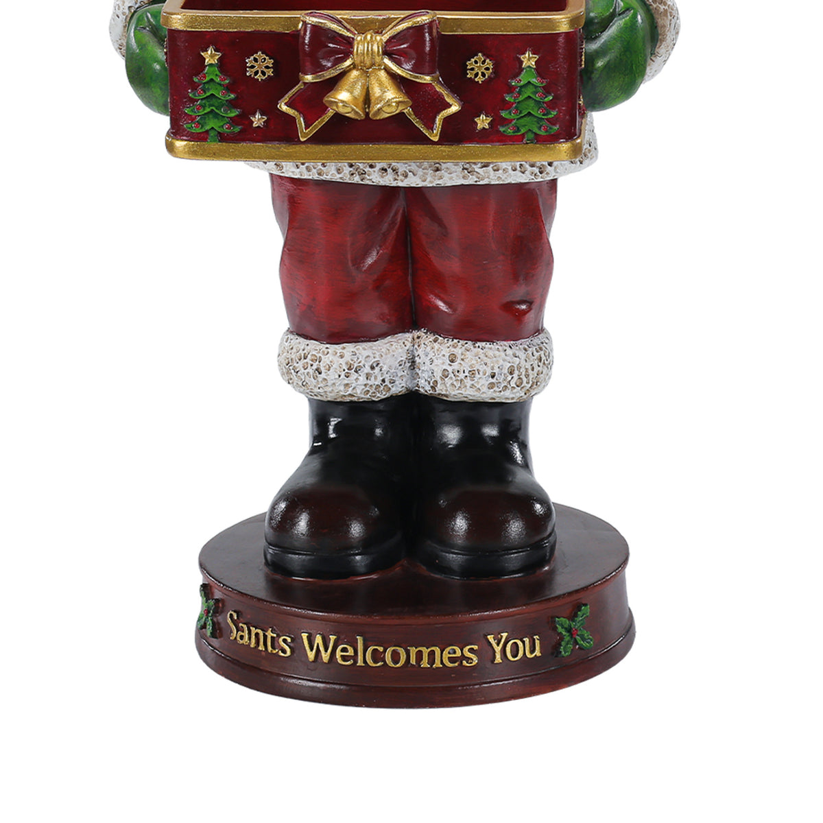 Christmas Santa Claus Statue with Storage Tray | OROA