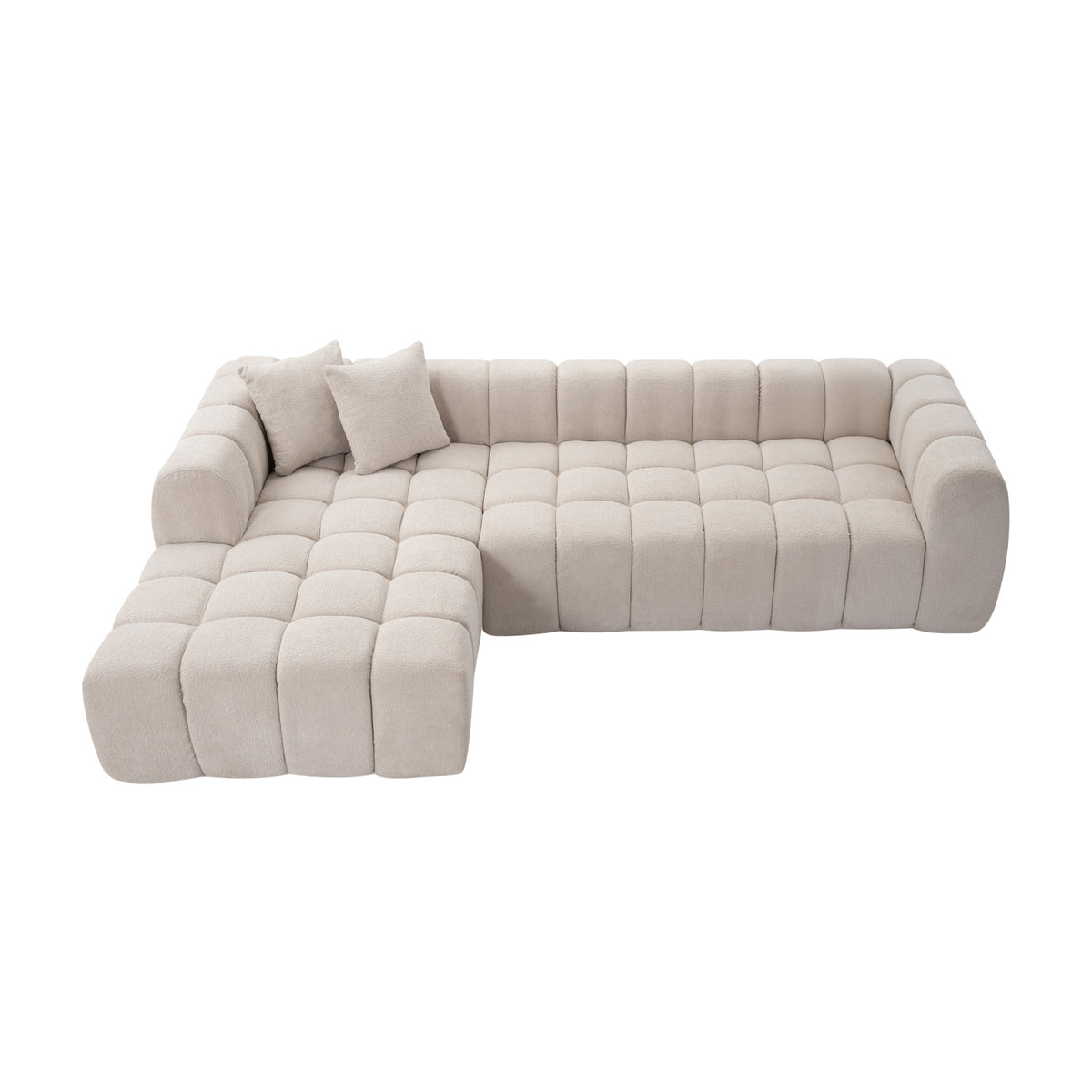 Camel Tufted Modular Sectional Sofa | OROA