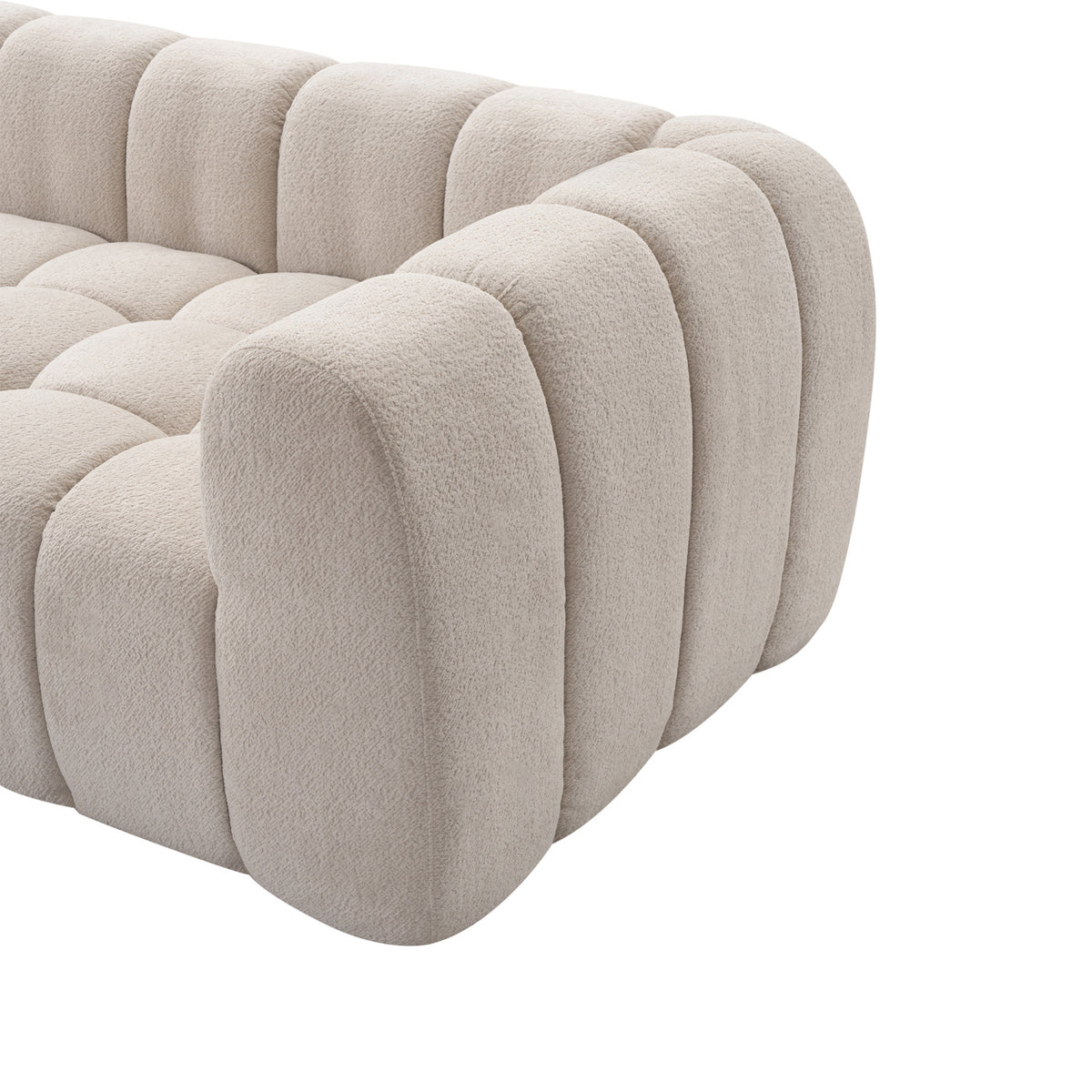 Camel Tufted Modular Sectional Sofa | OROA