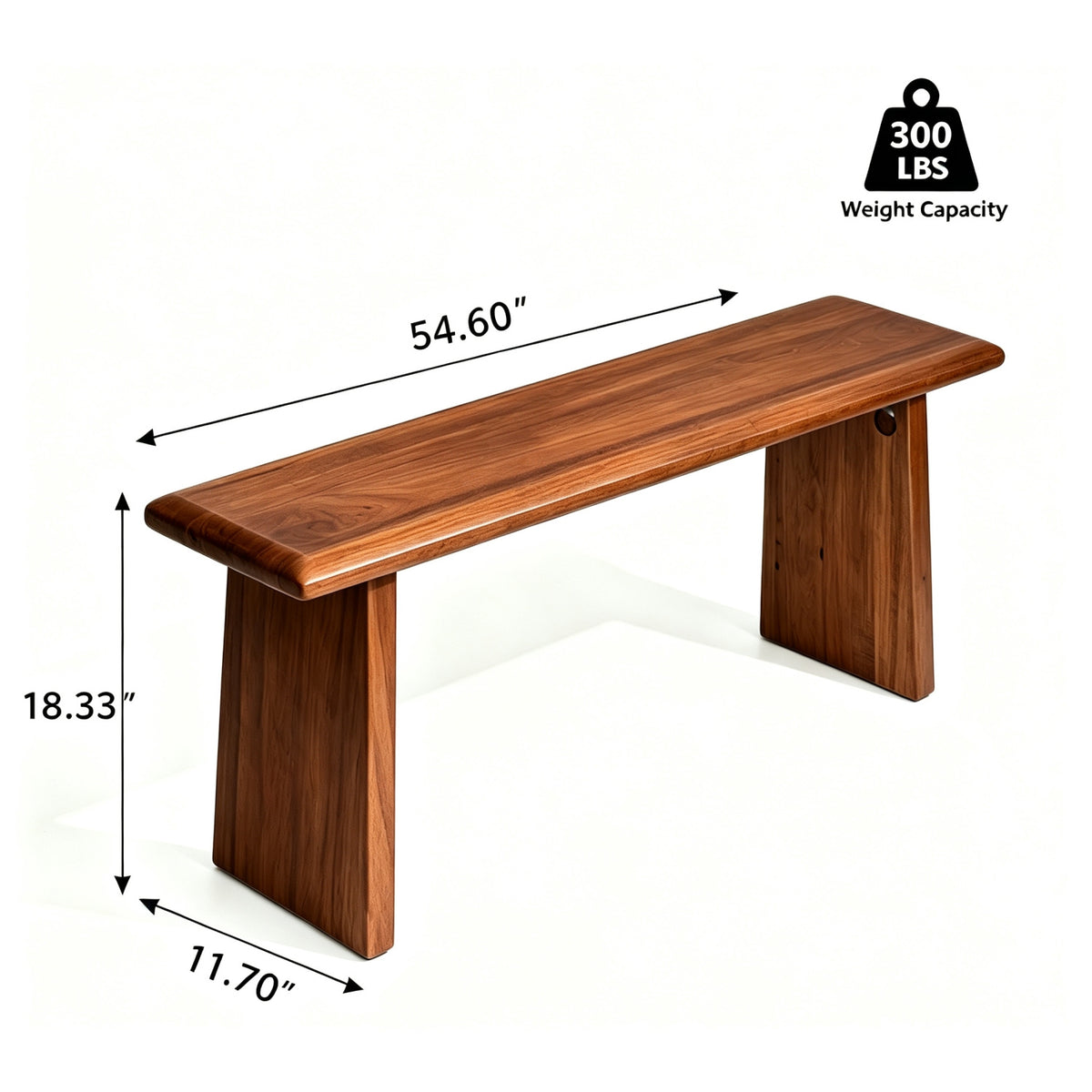 Modern European furniture - Hand‑Crafted Wooden Dining Bench - www.oroa.com