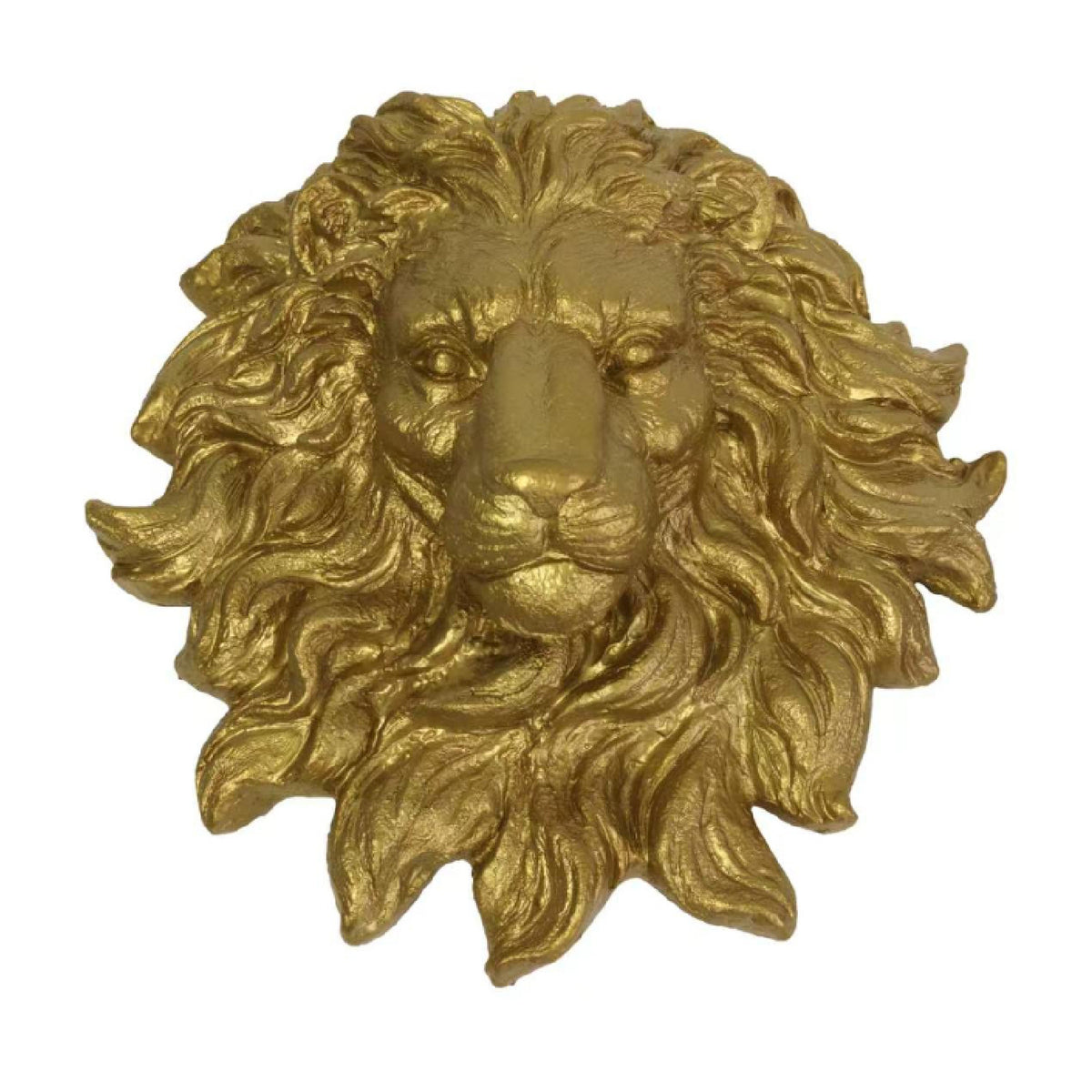 Modern European furniture - Golden Lion Head Resin Wall Mount Decor - www.oroa.com