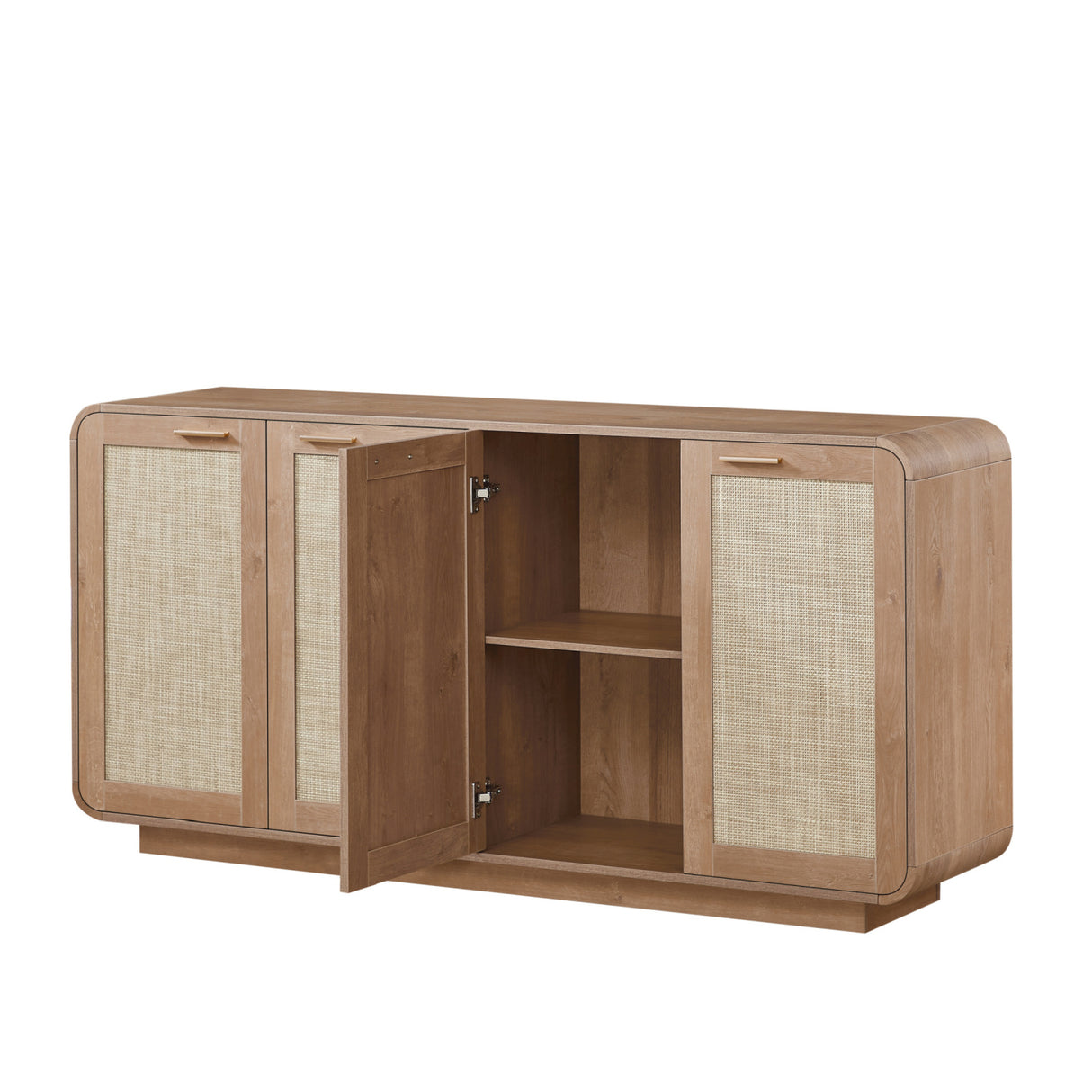 Caramel 4-Doors Rattan Storage Sideboard | OROA