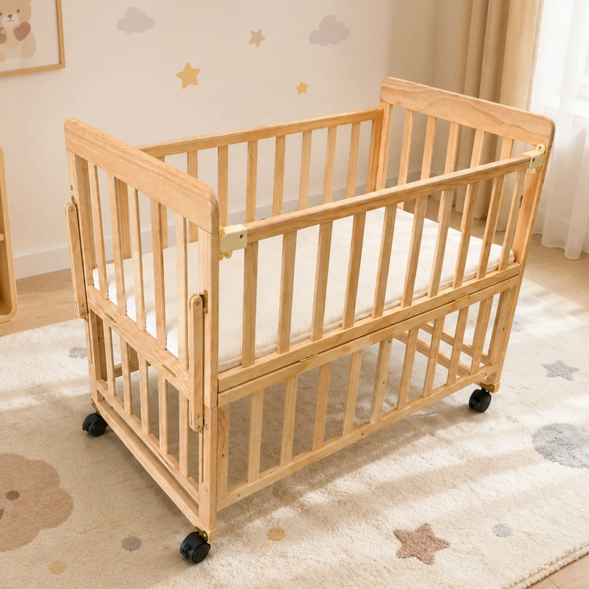 Solid Wood Bedside Bassinet | OROA Kids