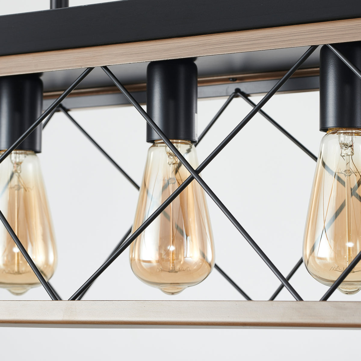 Modern European furniture - Rustic Farmhouse Five-Light Walnut Iron Chandelier - www.oroa.com