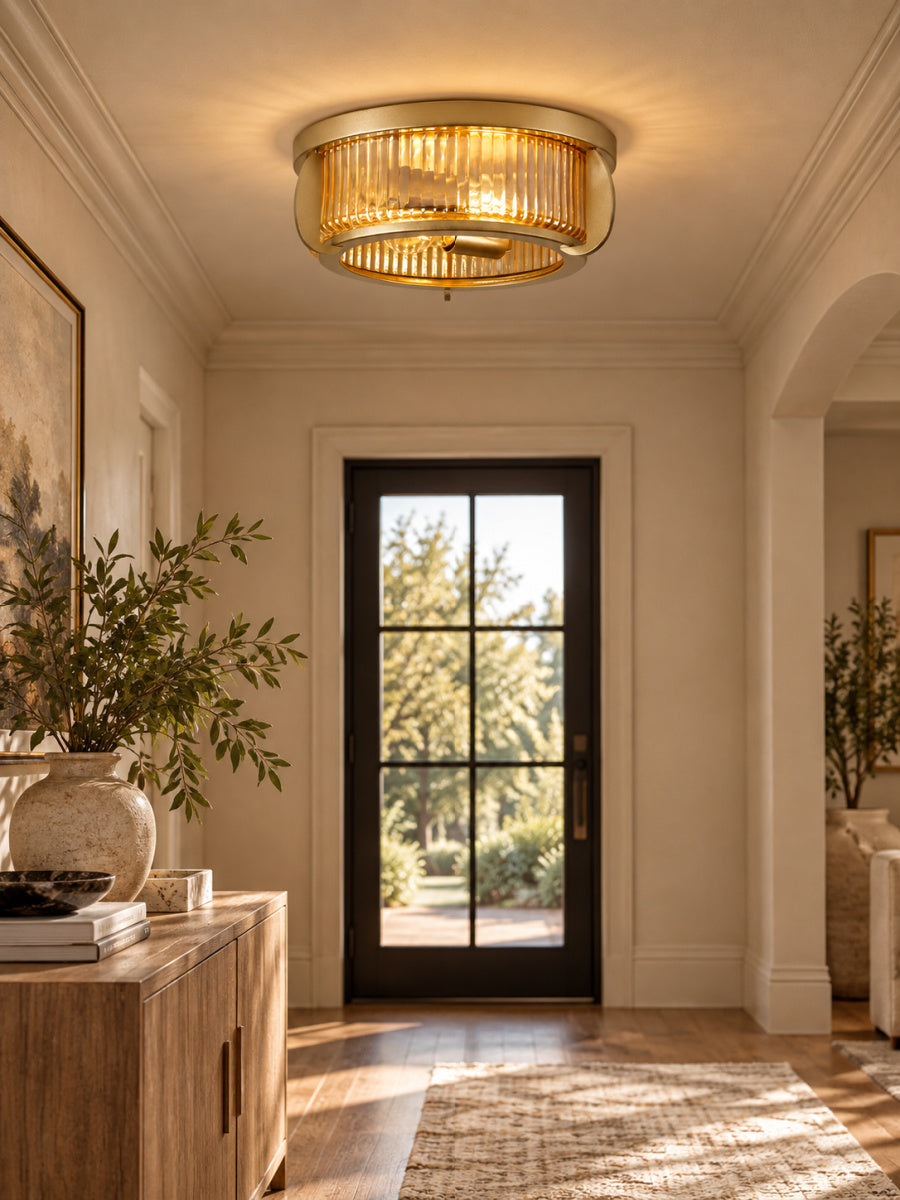 Modern European furniture - Gold Flush Mount Ceiling Lamp - www.oroa.com