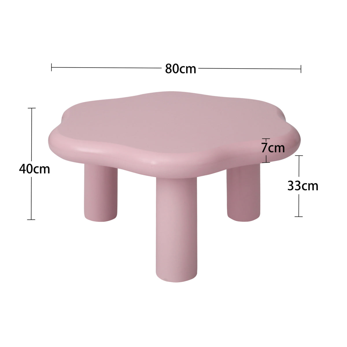 Modern European furniture - Pink Flower Shaped Coffee Table - www.oroa.com