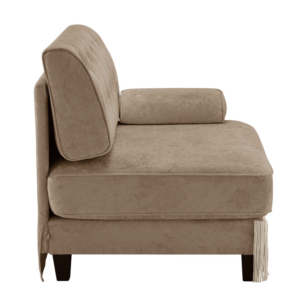 Modern European furniture - Camel Velvet Right Arm Modular Sofa - www.oroa.com