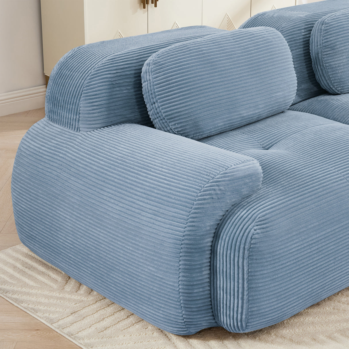 3-Seater Corduroy Modular Sofa | OROA