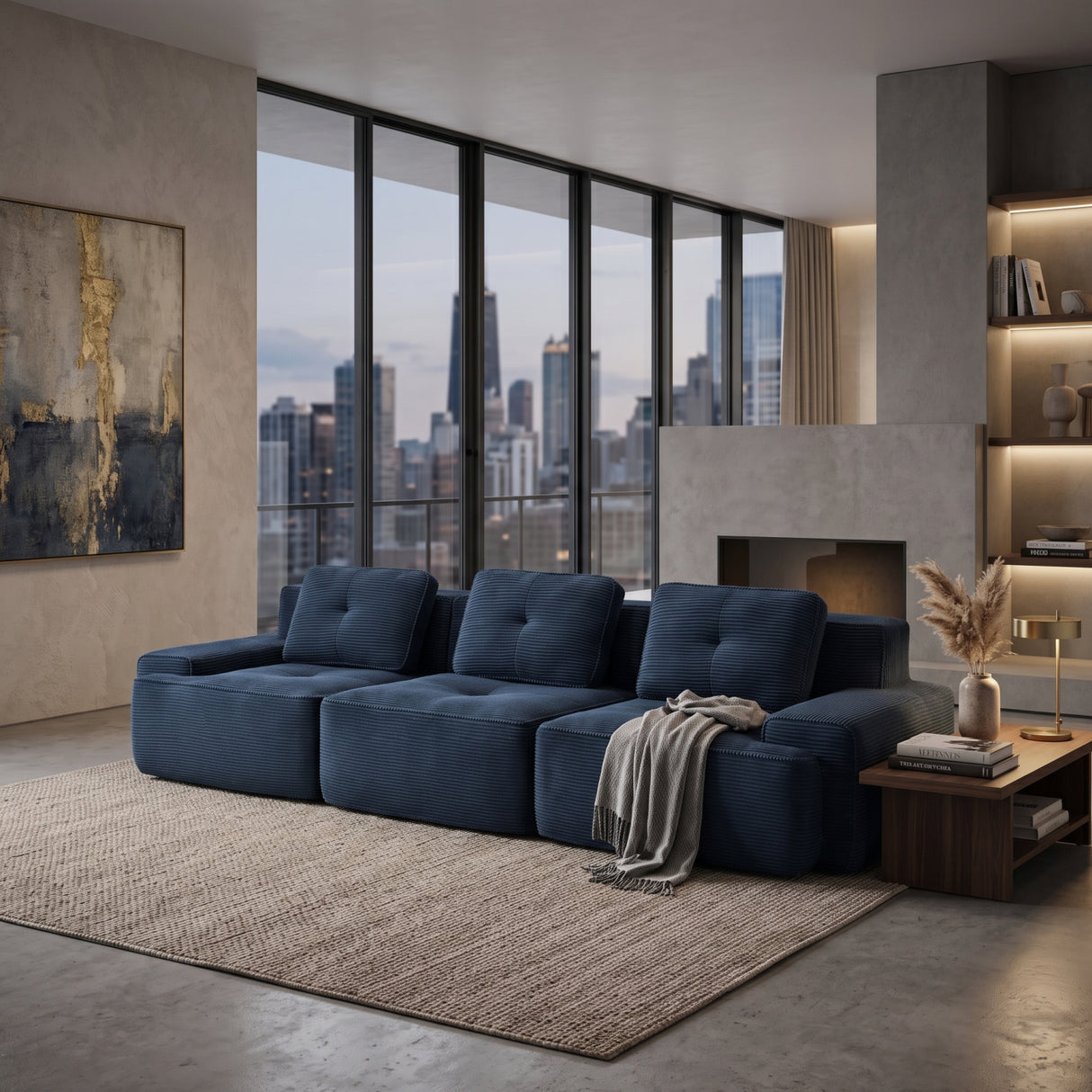 3-Seater Tufted Modular Sofa | OROA