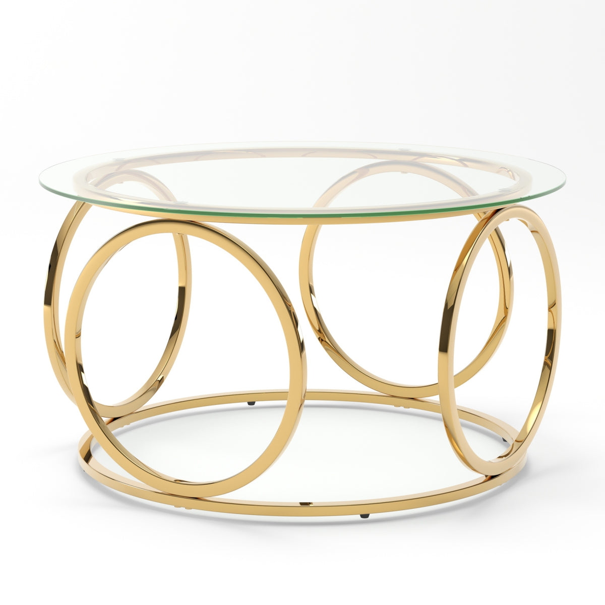 Modern Glass Round Coffee Table - OROA - view 3