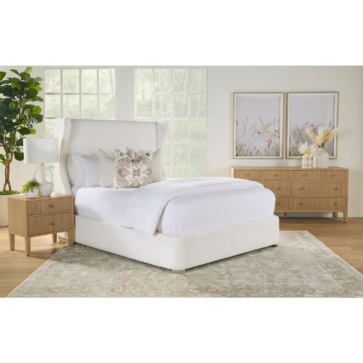 White Upholstered Bed | Living Essentials Balboa – alternate view 26
