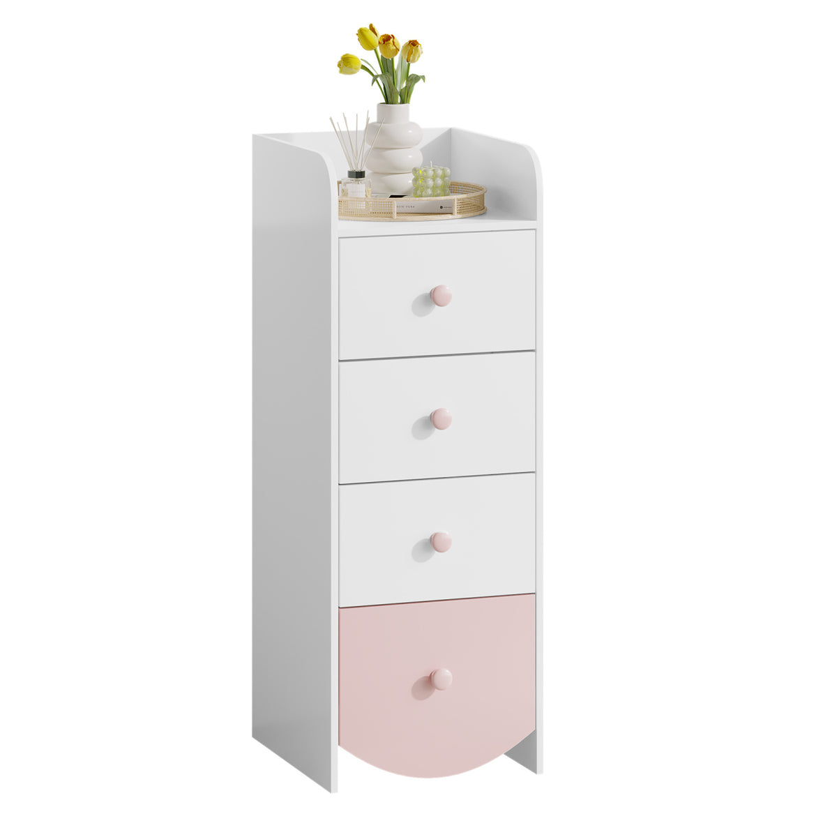 White 4-Drawers Kids Dresser | OROA Kids