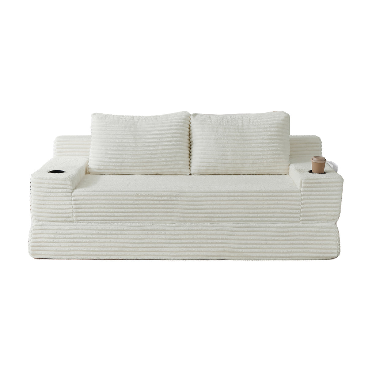 Corduroy White Sofa Bed | OROA