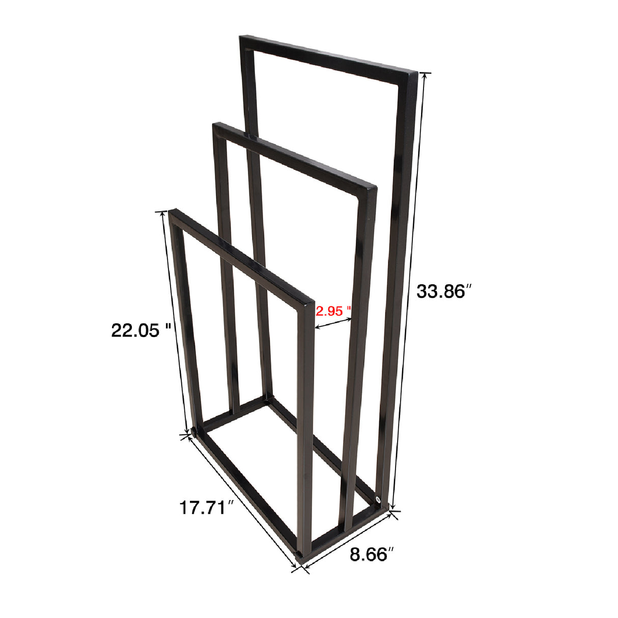 Black Freestanding Towel Rack | OROA - www.oroa.com
