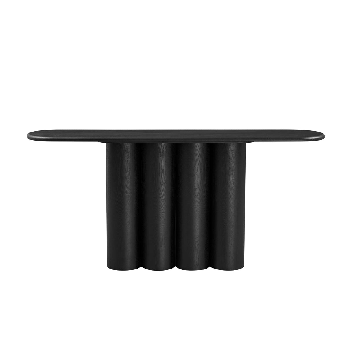 67'' Modern Black Wood Console Table | OROA