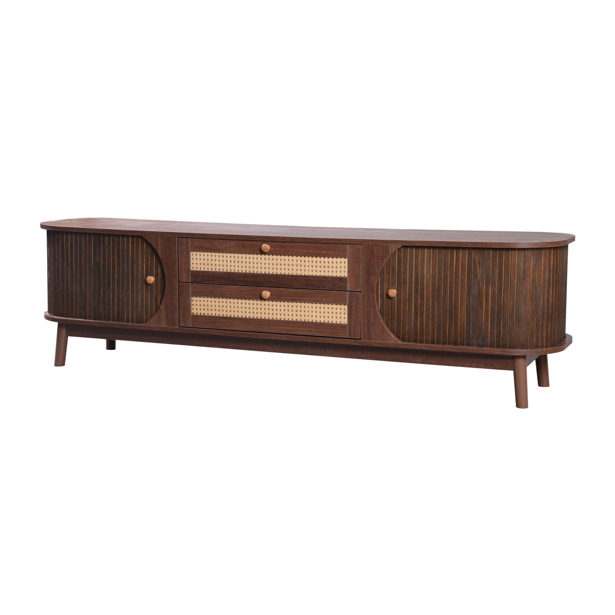 Modern European furniture - Natural Rattan Media Unit - www.oroa.com