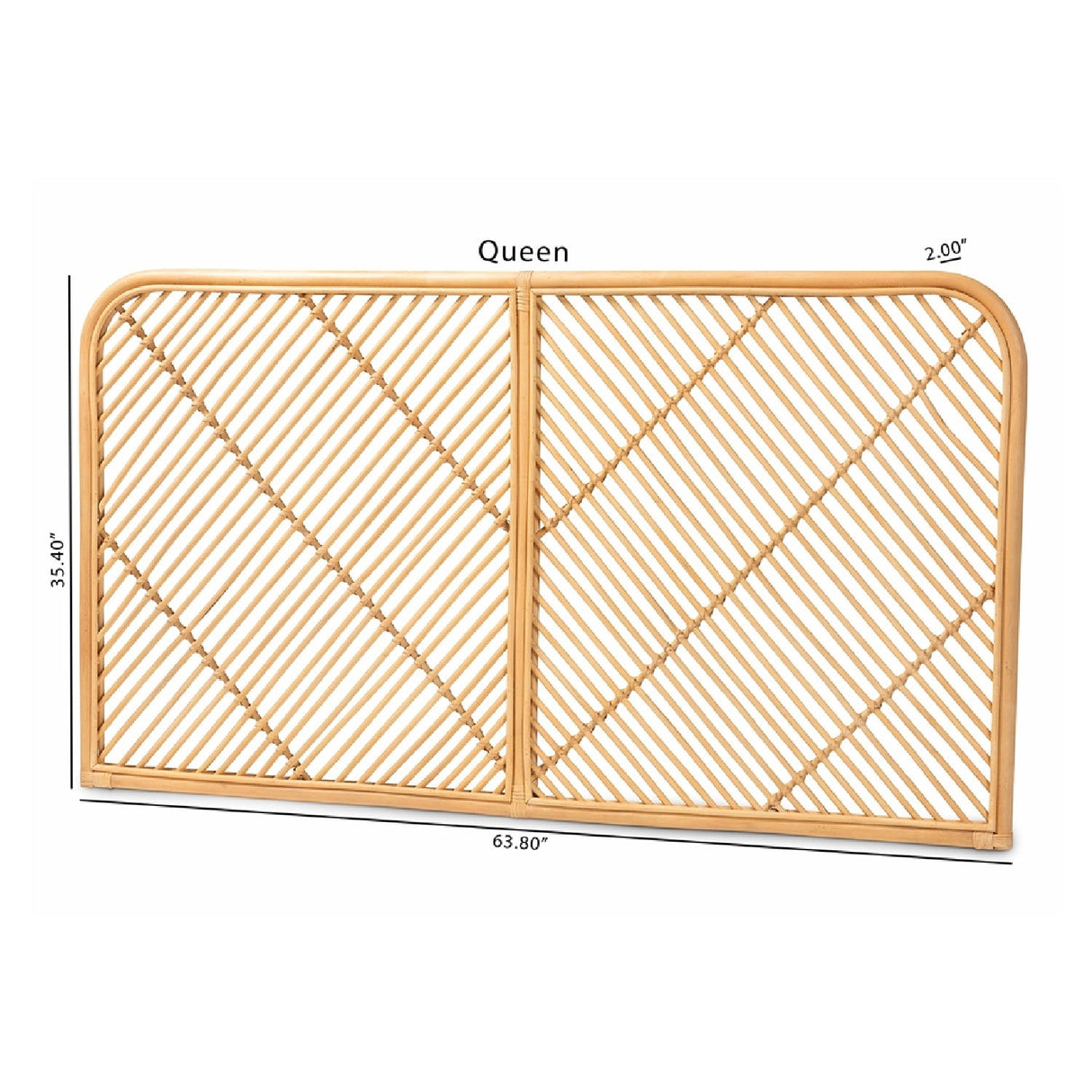 Modern European furniture - Natural Rattan Queen Size Headboard - www.oroa.com