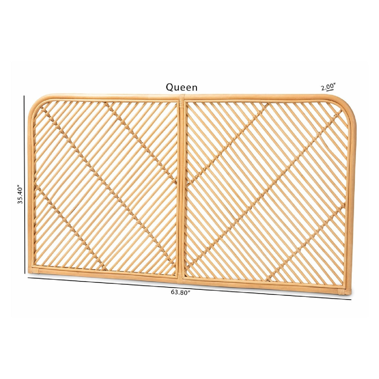 Modern European furniture - Natural Rattan Queen Size Headboard - www.oroa.com