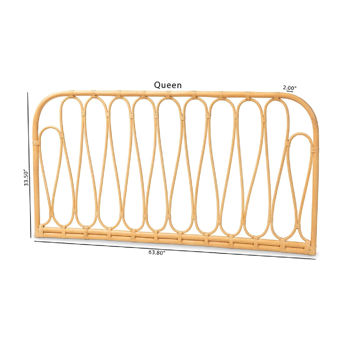 Modern European furniture - Rattan Rods Queen Sized Headboard - www.oroa.com