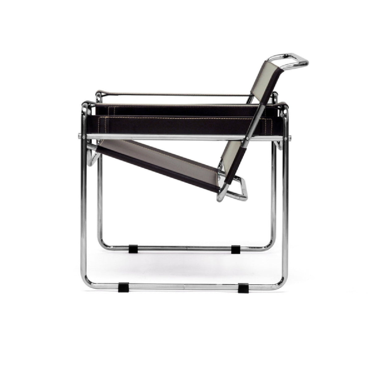 Modern European furniture - Chrome Framed Leather Inspired Accent Chair - www.oroa.com