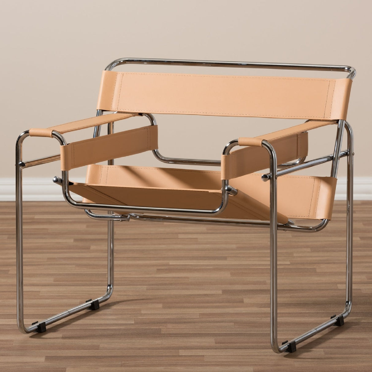 Modern European furniture - Leather Inspired Strips Accent Chair - www.oroa.com