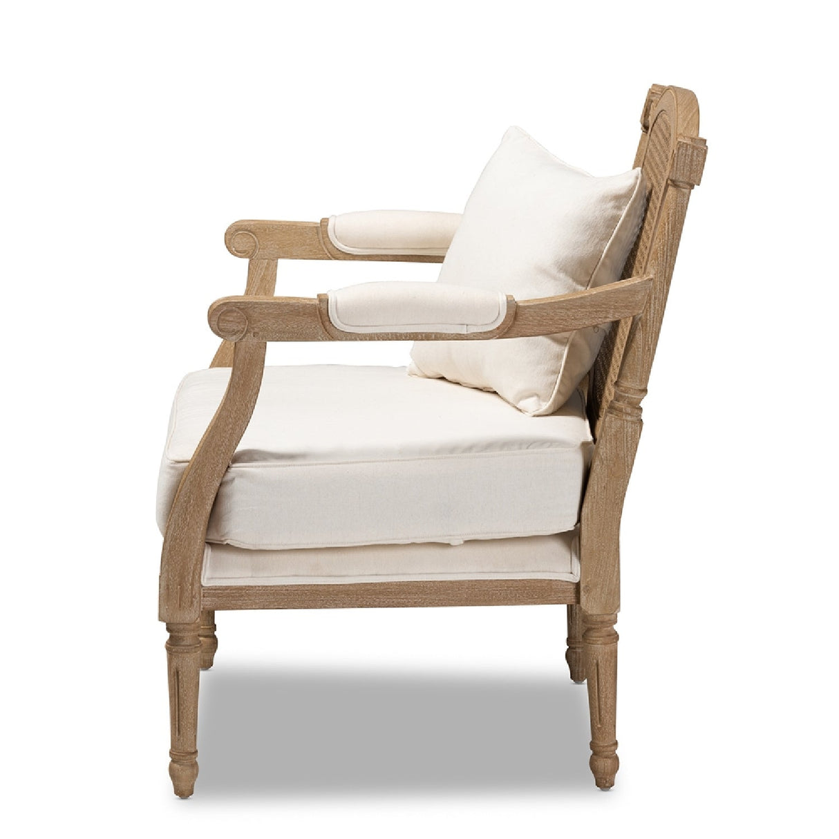 Modern European furniture - Carved Wood Framed Accent Chair - www.oroa.com