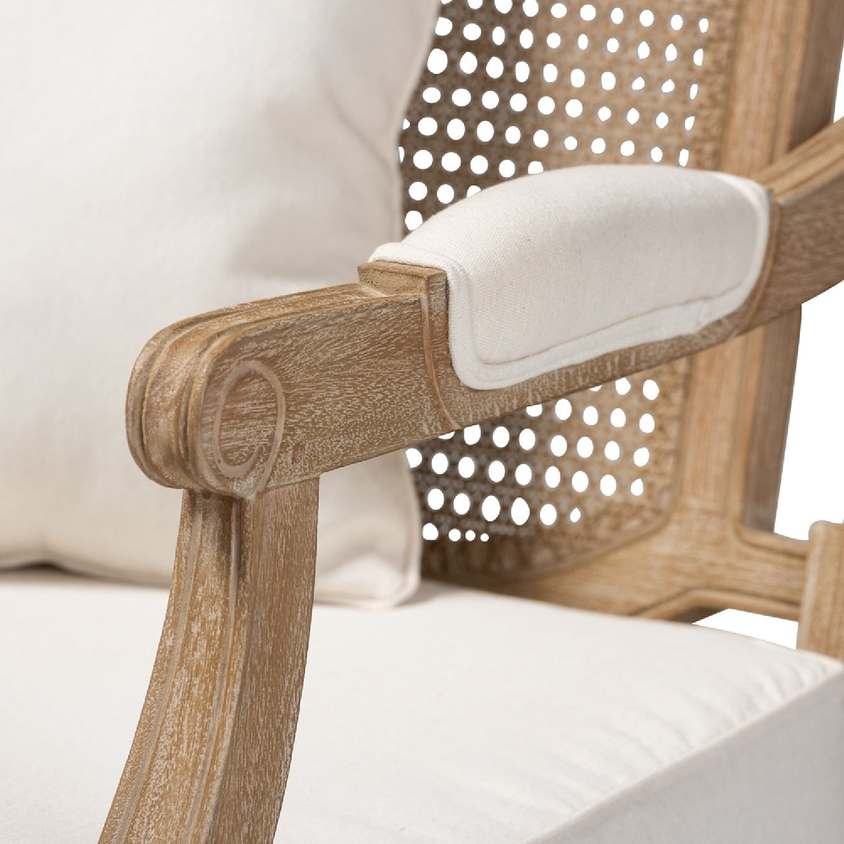 Modern European furniture - Carved Wood Framed Accent Chair - www.oroa.com