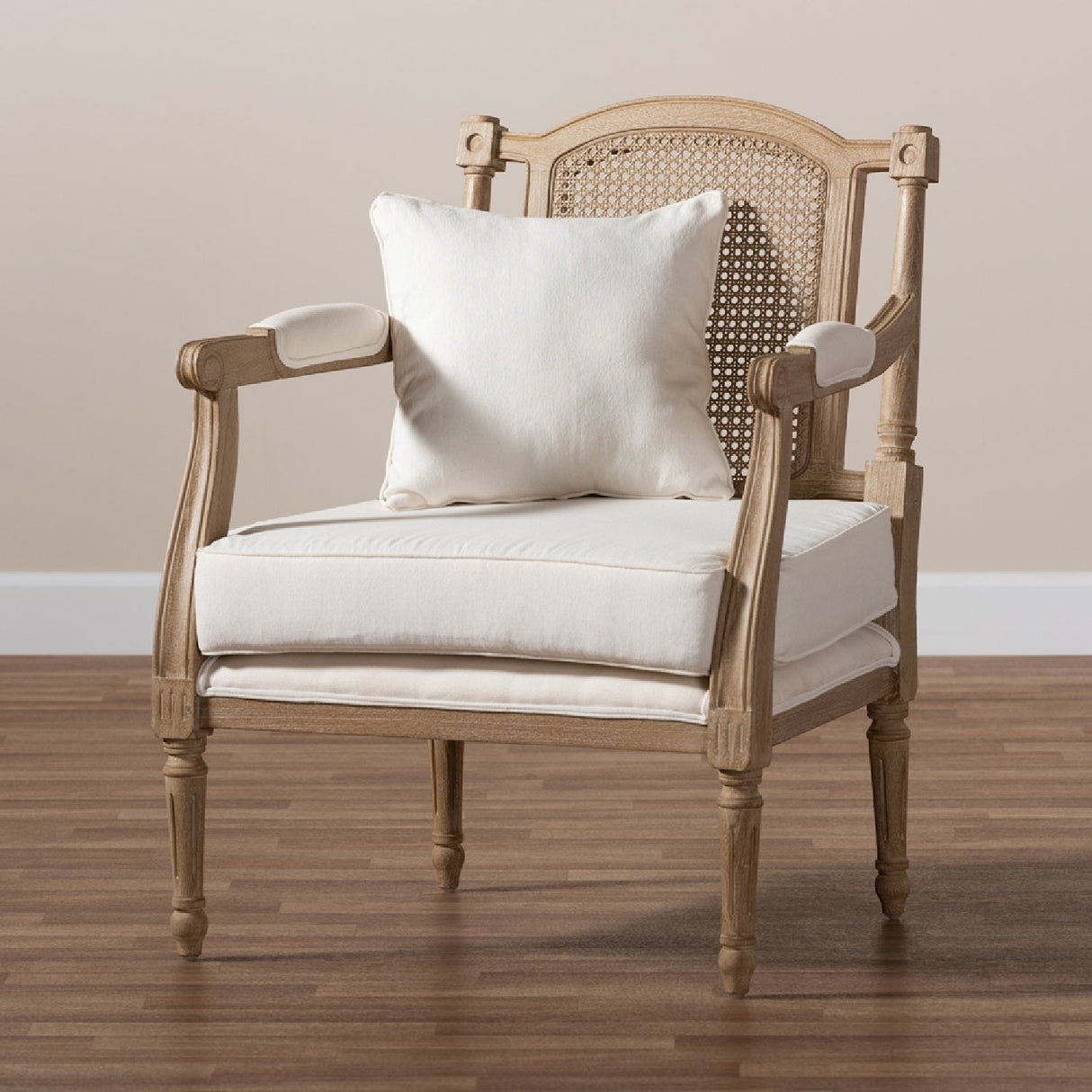 Carved Wood Framed Accent Chair | Bali Loom Clemence | Oroa.com