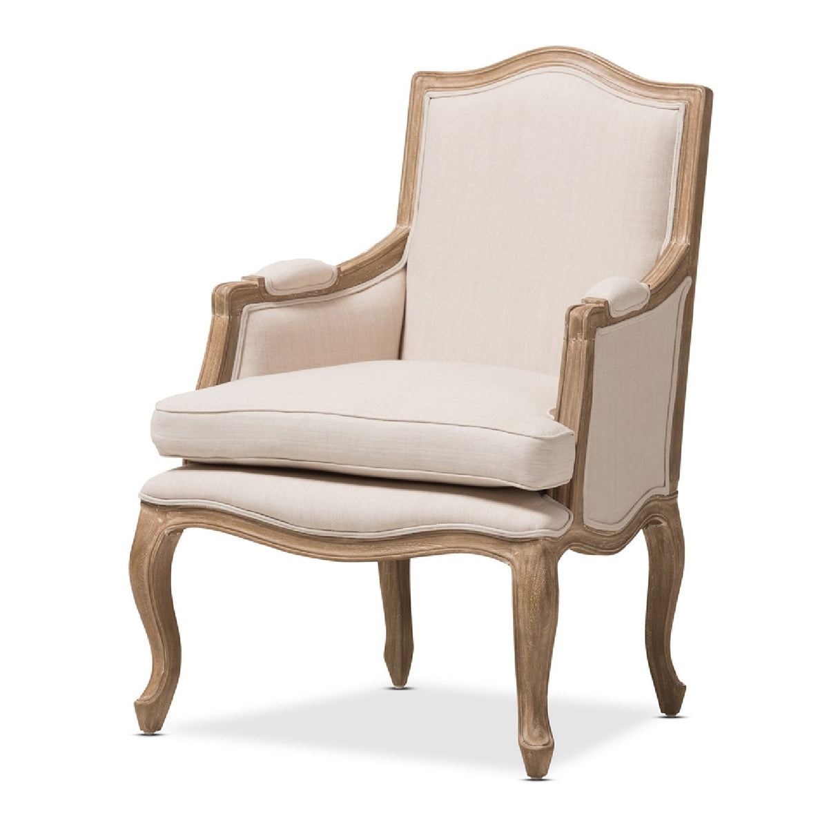 Modern European furniture - Wood Traditional French Accent Chair - www.oroa.com