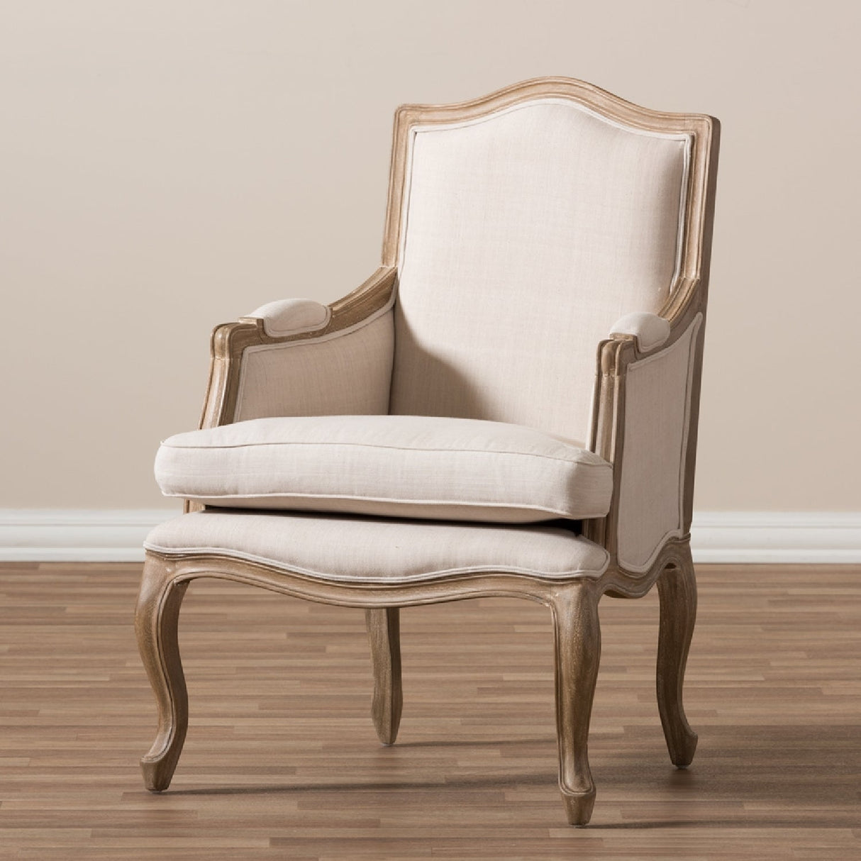 Modern European furniture - Wood Traditional French Accent Chair - www.oroa.com