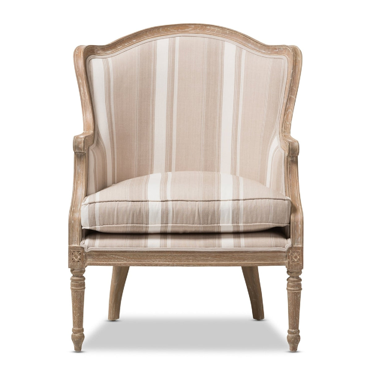 Modern European furniture - Brown Stripe Accent Chair - www.oroa.com