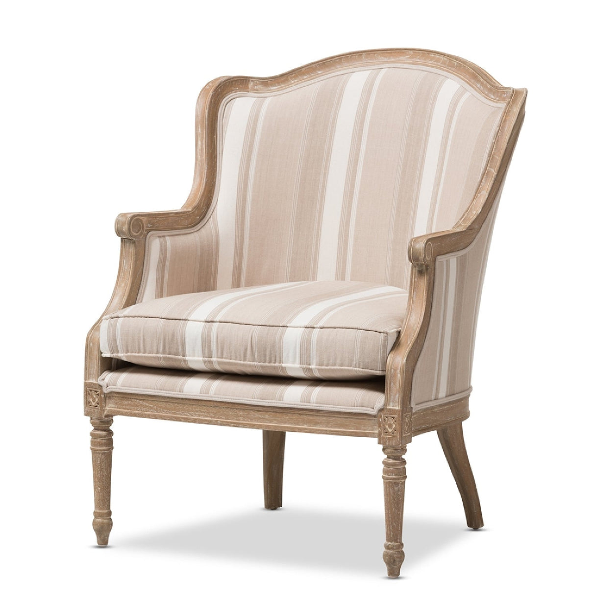 Modern European furniture - Brown Stripe Accent Chair - www.oroa.com