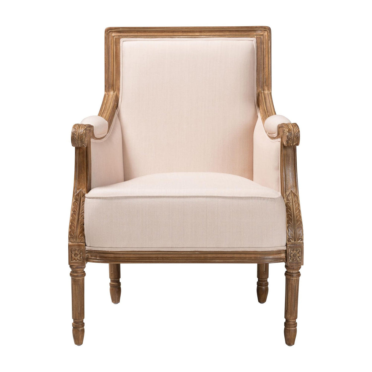 Modern European furniture - Beige Linen Accent Chair - www.oroa.com