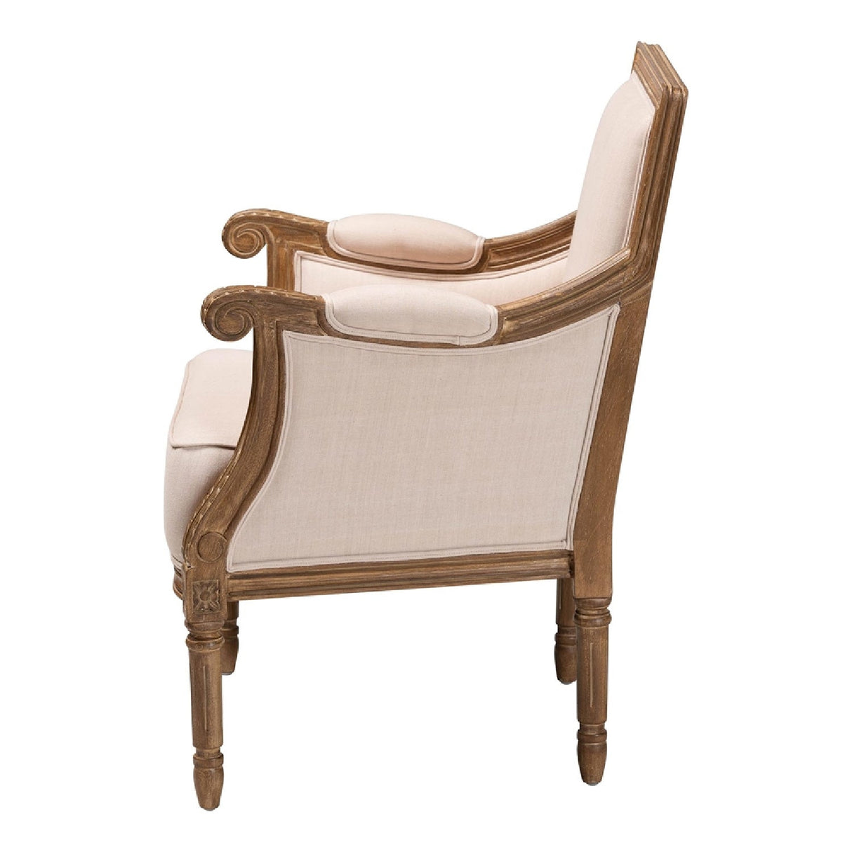 Modern European furniture - Beige Linen Accent Chair - www.oroa.com