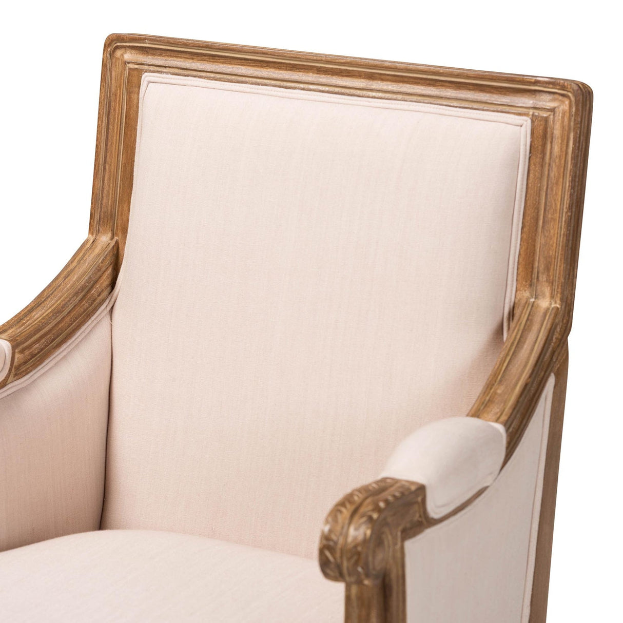 Modern European furniture - Beige Linen Accent Chair - www.oroa.com