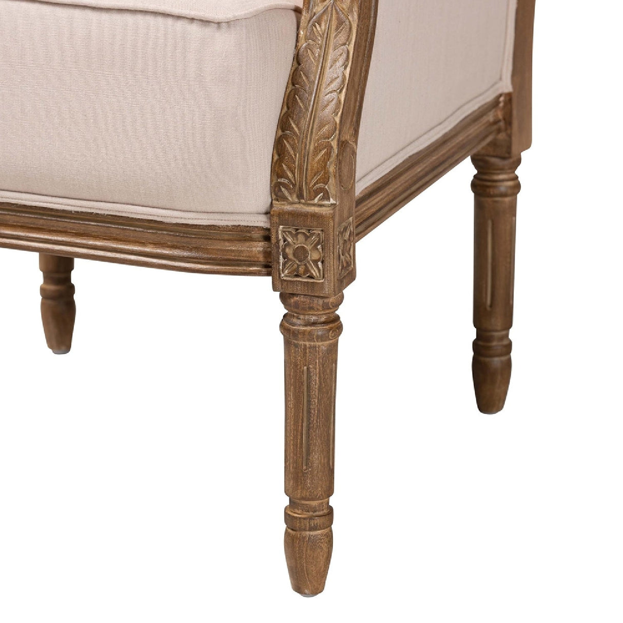 Modern European furniture - Beige Linen Accent Chair - www.oroa.com
