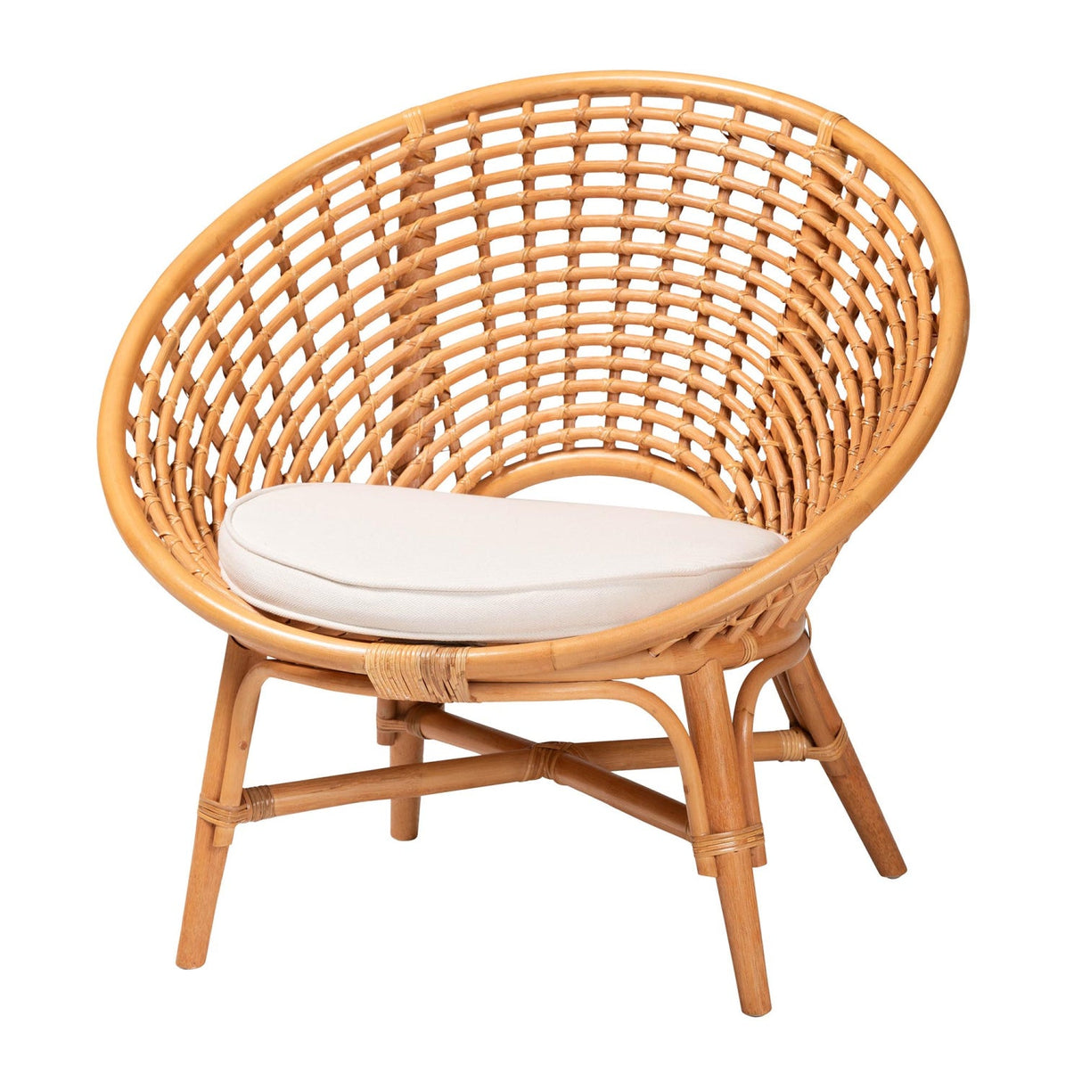 Modern European furniture - Round Rattan Bohemian Accent Chair |- www.oroa.com