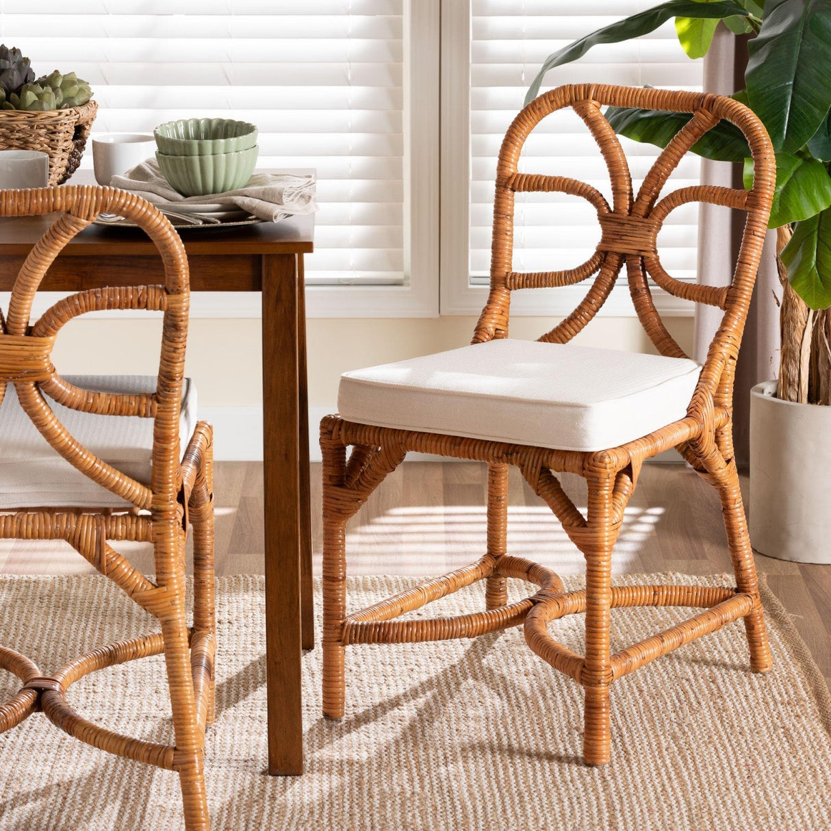 Modern European furniture - Handwoven Wicker Dining Chair - www.oroa.com