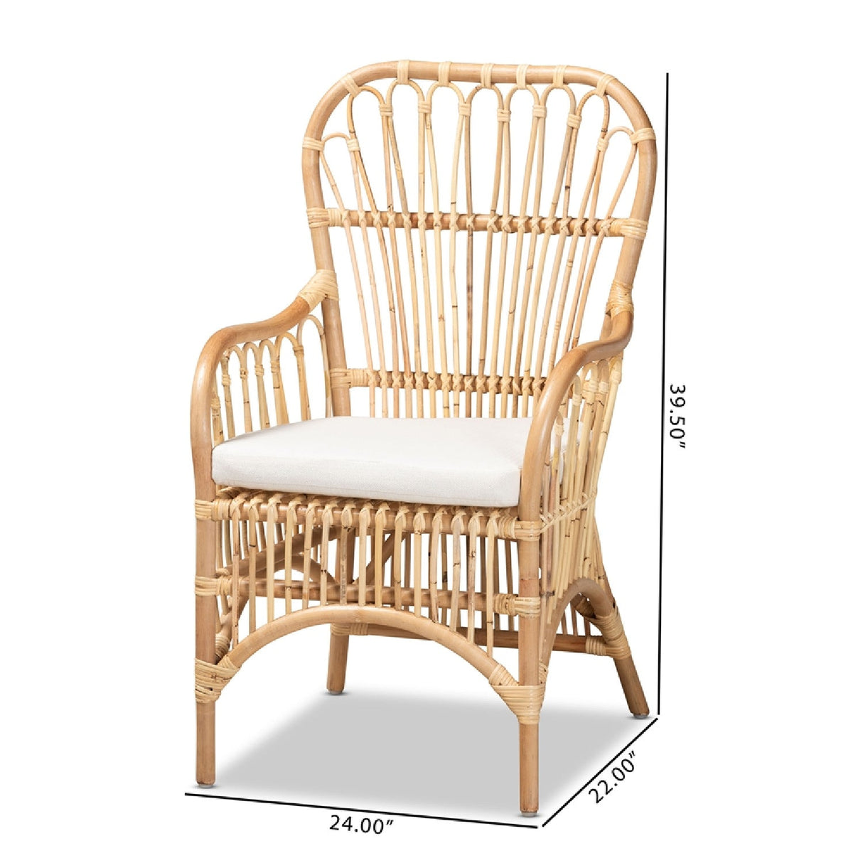 Modern European furniture - Handmade Rattan Accent Chair - www.oroa.com